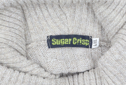 Womens UK Size L Sugar Crisp Beige Pullover Jumper