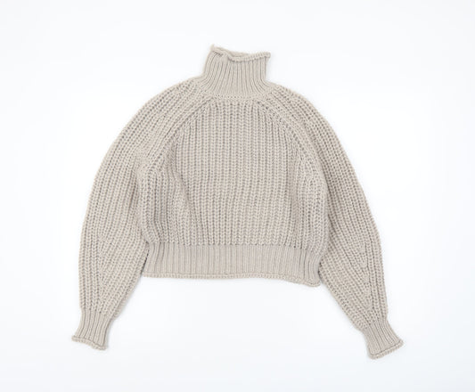 Womens UK Size XS H&M Beige Pullover Jumper