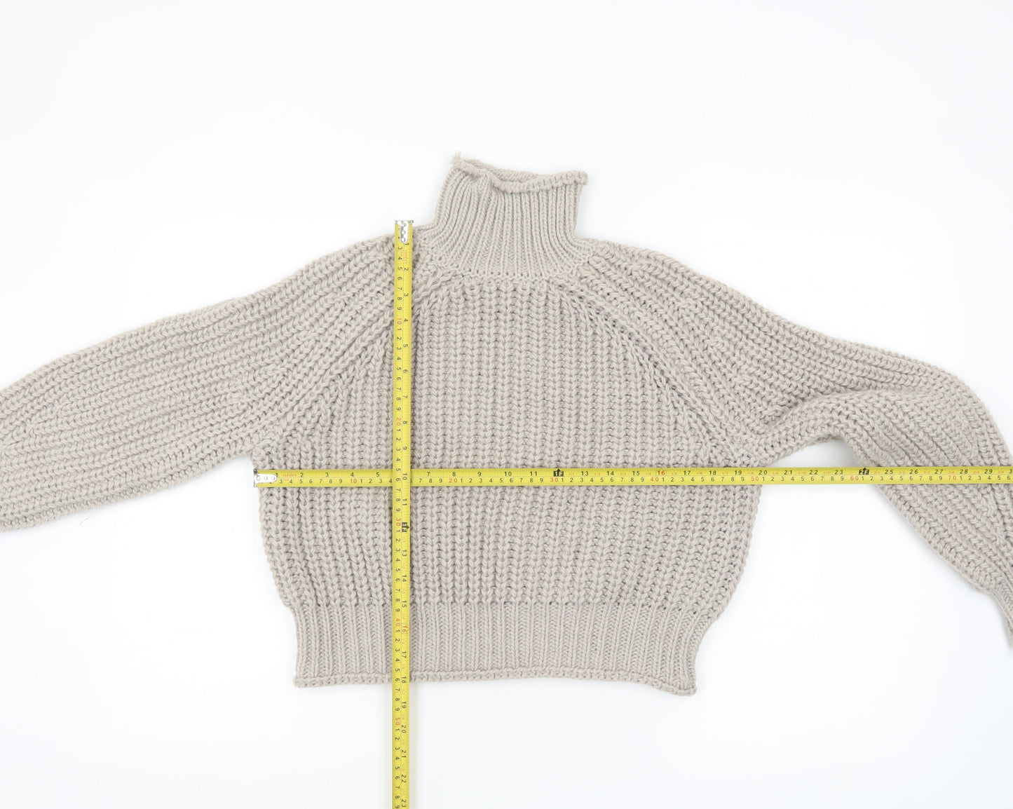 Womens UK Size XS H&M Beige Pullover Jumper