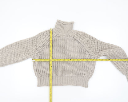 Womens UK Size XS H&M Beige Pullover Jumper