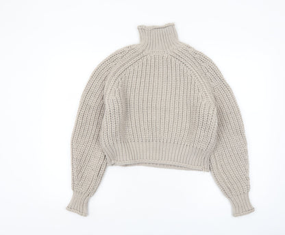 Womens UK Size XS H&M Beige Pullover Jumper