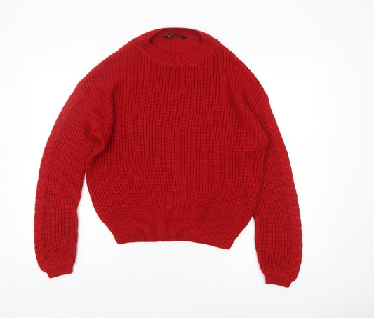 Womens UK Size 8 Stradivarius Red Pullover Jumper