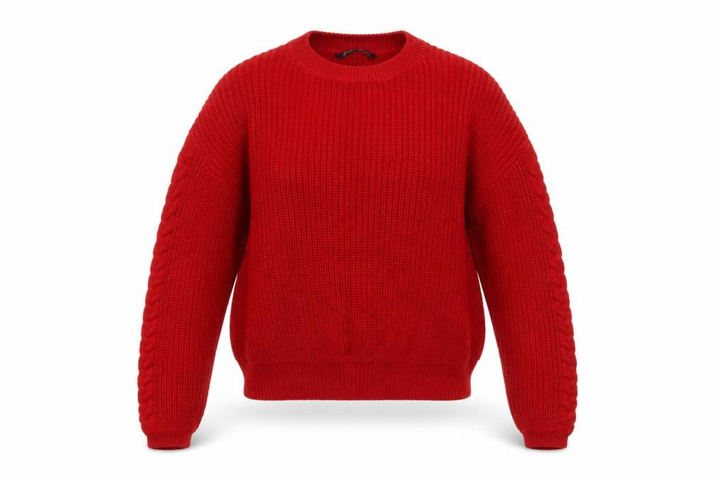 Womens UK Size 8 Stradivarius Red Pullover Jumper