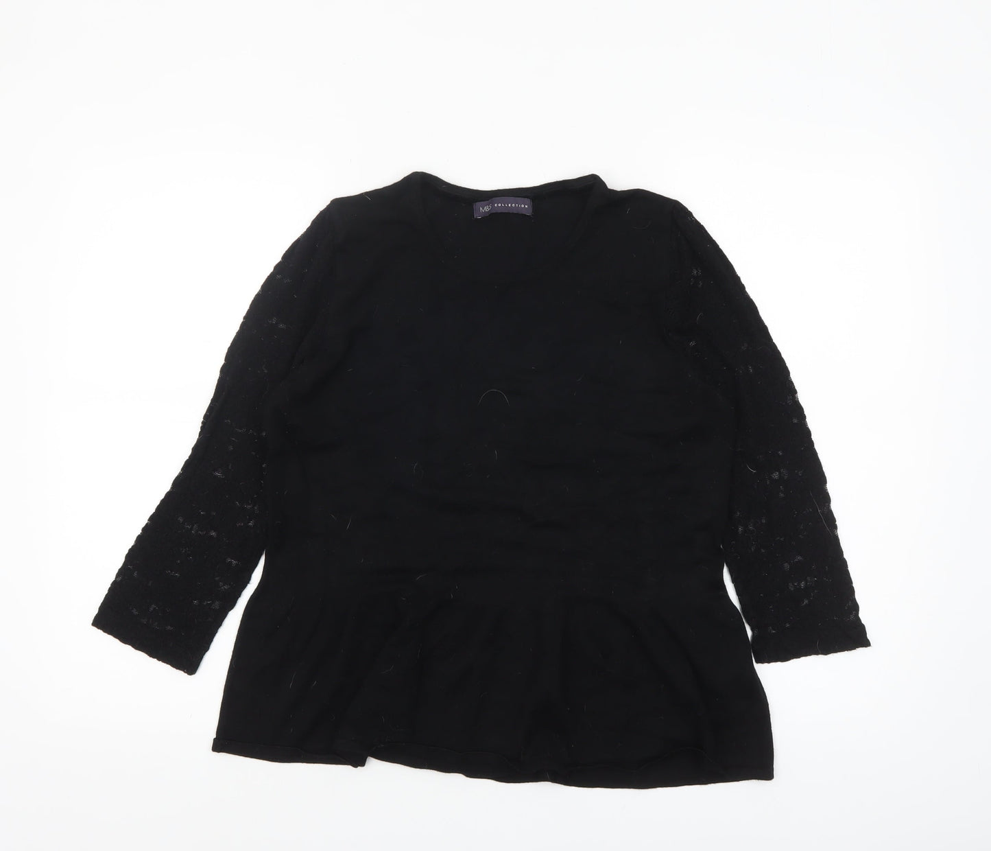 Womens UK Size 14 Marks and Spencer Black Pullover Jumper
