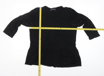 Womens UK Size 14 Marks and Spencer Black Pullover Jumper