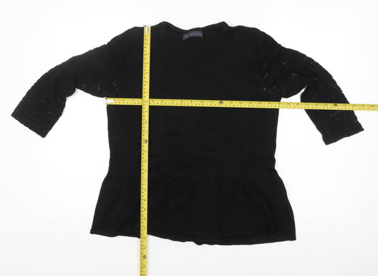 Womens UK Size 14 Marks and Spencer Black Pullover Jumper