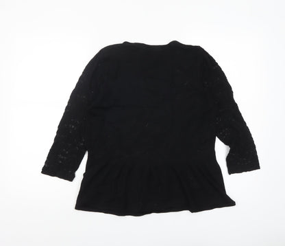 Womens UK Size 14 Marks and Spencer Black Pullover Jumper