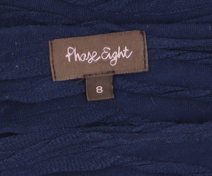 Womens UK Size 8 Phase Eight Blue Tunic Blouse