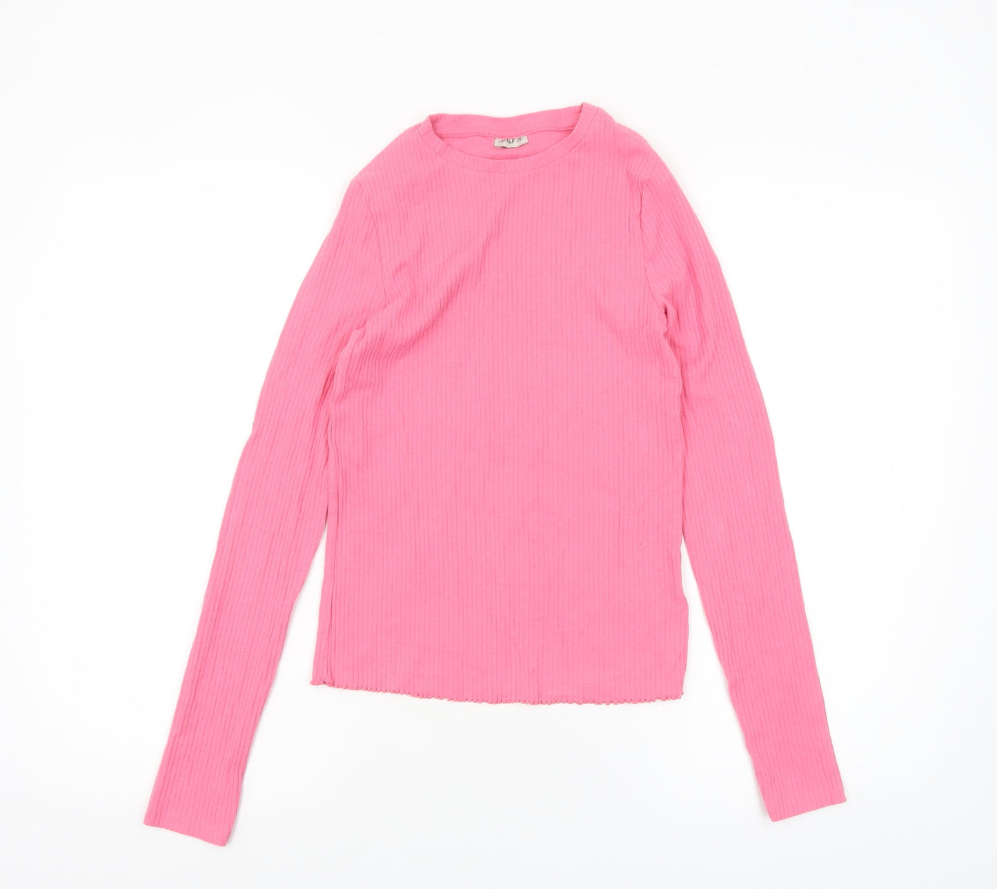 Girls UK Size 13-14 Years F&F Pink Basic T-Shirt