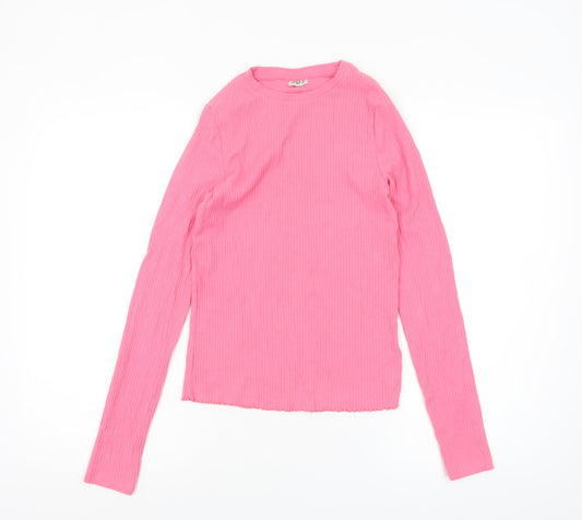 Girls UK Size 13-14 Years F&F Pink Basic T-Shirt