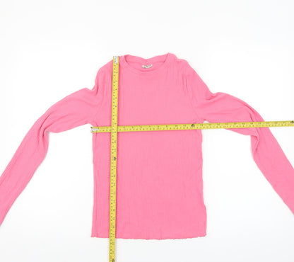 Girls UK Size 13-14 Years F&F Pink Basic T-Shirt
