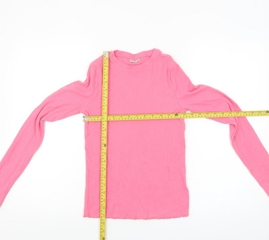 Girls UK Size 13-14 Years F&F Pink Basic T-Shirt