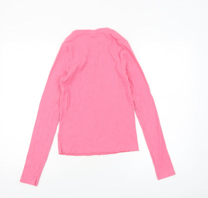 Girls UK Size 13-14 Years F&F Pink Basic T-Shirt