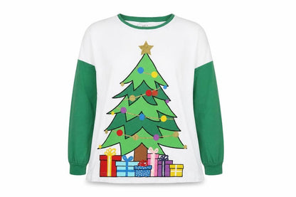 Peacocks Womens Multicoloured Long Sleeve Christmas Nightshirt Size 10-12