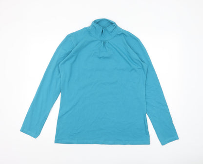 Womens UK Size 12-14 atlas for women Blue Basic T-Shirt