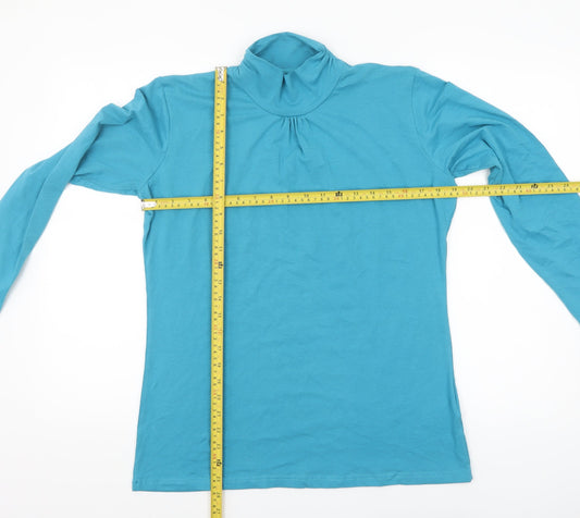 Womens UK Size 12-14 atlas for women Blue Basic T-Shirt