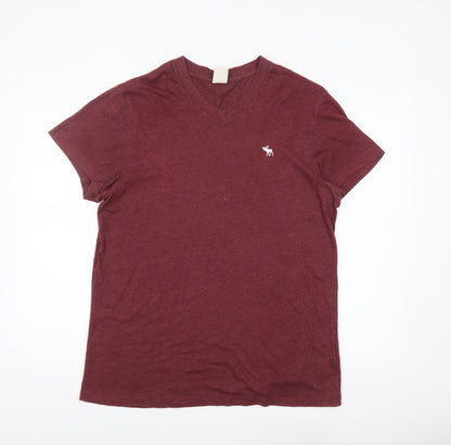 Mens UK Size XL Abercrombie & Fitch Red  T-Shirt