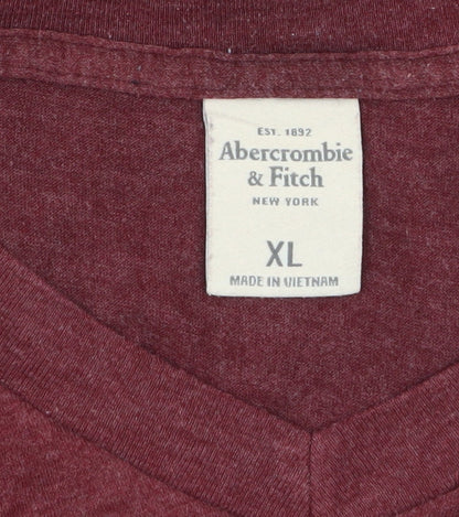 Mens UK Size XL Abercrombie & Fitch Red  T-Shirt