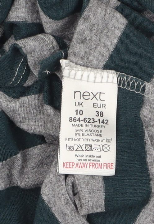Womens UK Size 10 NEXT Grey Tunic T-Shirt