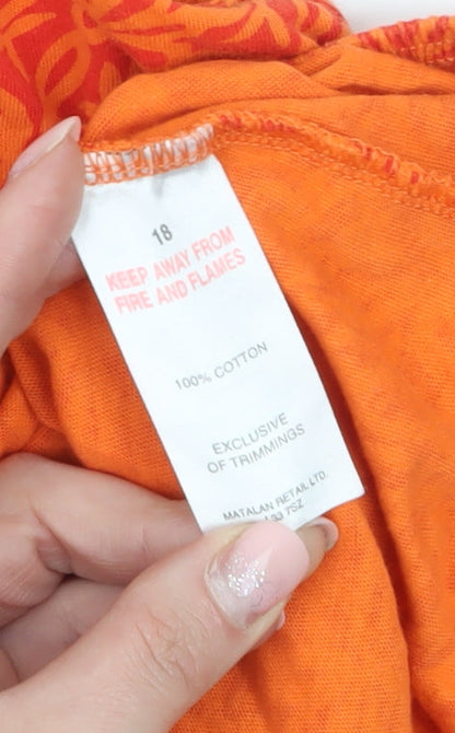 Womens UK Size 18 Papaya Orange Camisole Tank