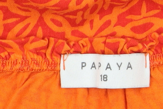 Womens UK Size 18 Papaya Orange Camisole Tank