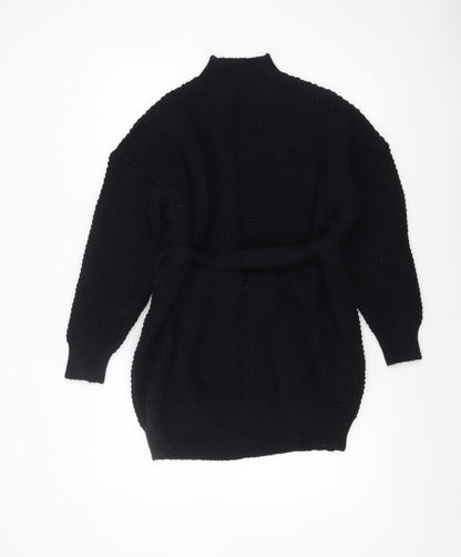Womens UK Size S PRETTYLITTLETHING Black Cardigan Jumper