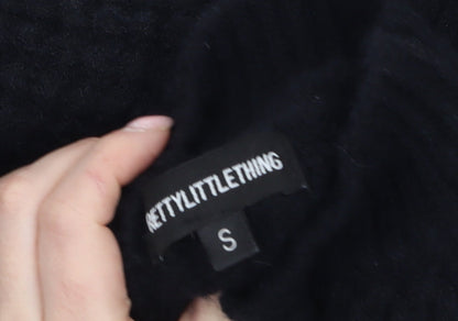 Womens UK Size S PRETTYLITTLETHING Black Cardigan Jumper