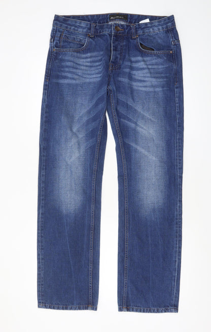 Mens UK Size 34R Remus Uomo Regular Fit Straight Blue Jeans