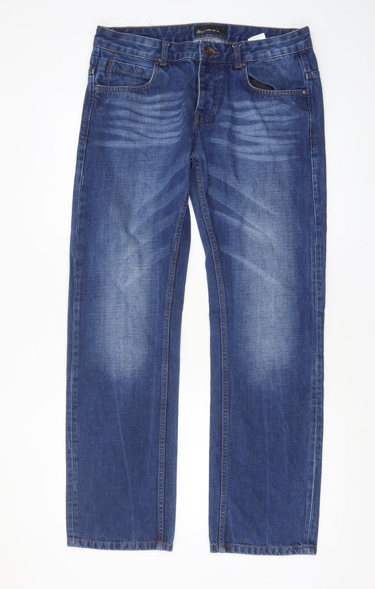 Mens UK Size 34R Remus Uomo Regular Fit Straight Blue Jeans