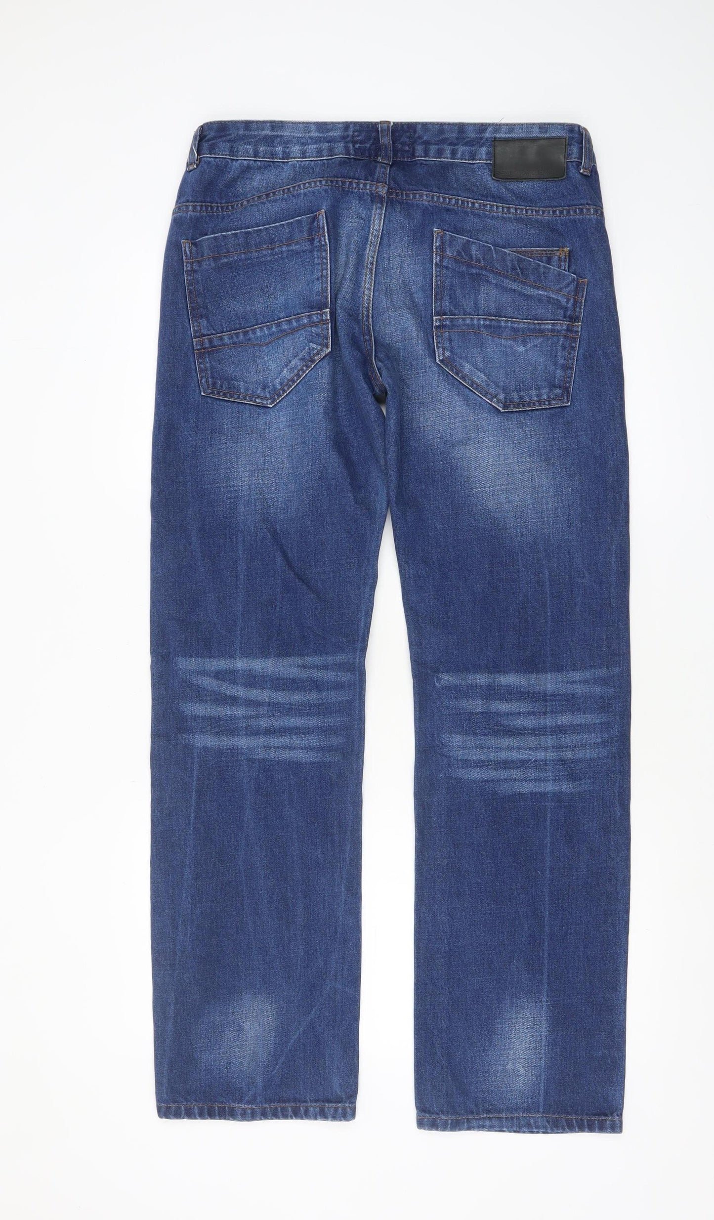 Mens UK Size 34R Remus Uomo Regular Fit Straight Blue Jeans
