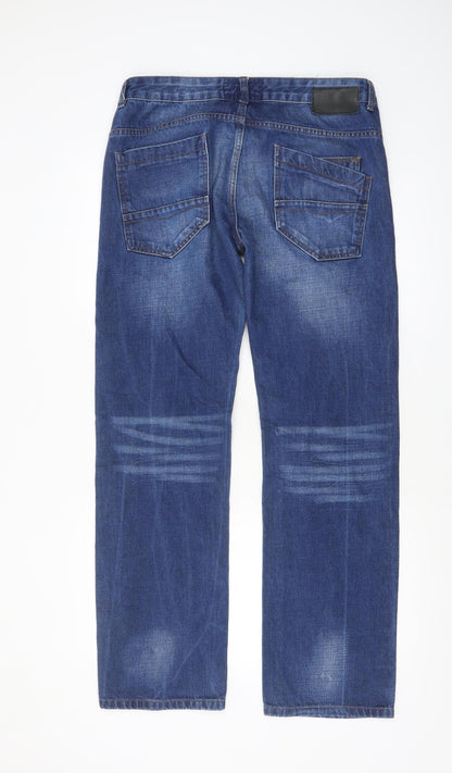 Mens UK Size 34R Remus Uomo Regular Fit Straight Blue Jeans