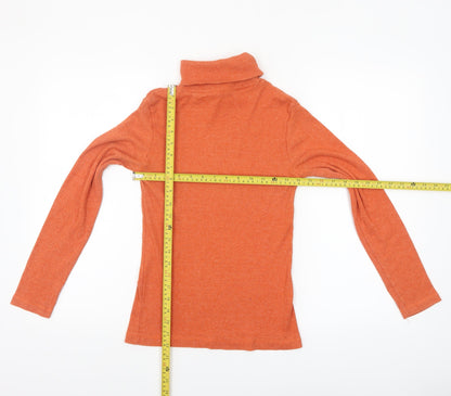Womens UK Size 14 Atmosphere Orange Basic T-Shirt