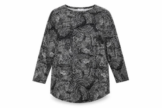 Womens UK Size L Papaya Black Tunic T-Shirt