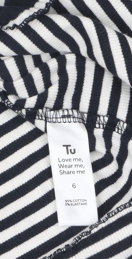 Womens UK Size 6 TU Black Jersey T-Shirt