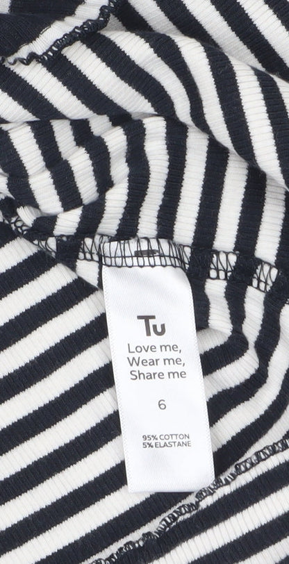 Womens UK Size 6 TU Black Jersey T-Shirt