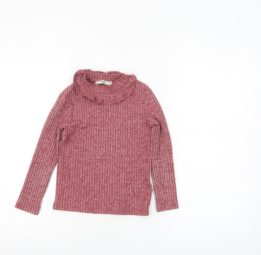 Girls UK Size 7 Years C&A Pink Pullover T-Shirt