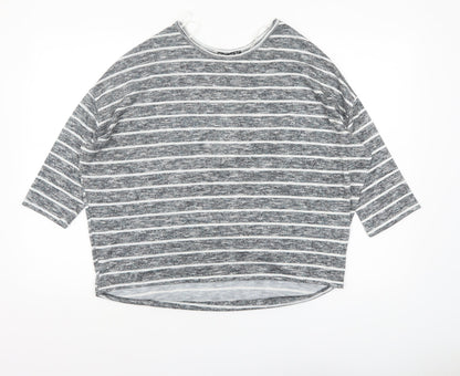 Womens UK Size 14 Select Grey Cropped T-Shirt