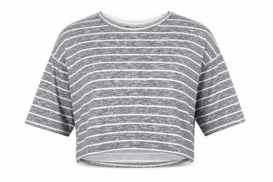 Womens UK Size 14 Select Grey Cropped T-Shirt