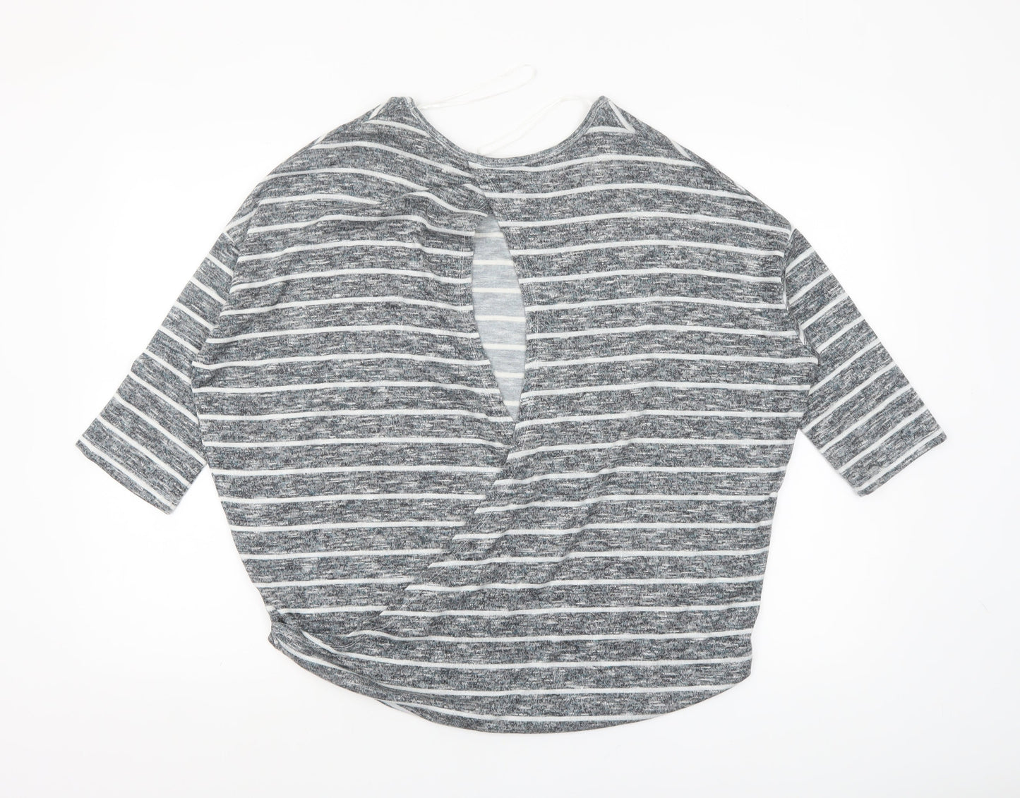 Womens UK Size 14 Select Grey Cropped T-Shirt