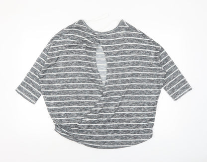 Womens UK Size 14 Select Grey Cropped T-Shirt