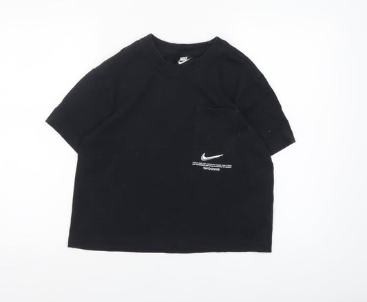 Womens UK Size S Nike Black Basic T-Shirt