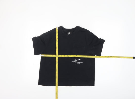 Womens UK Size S Nike Black Basic T-Shirt
