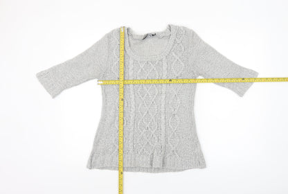 Womens UK Size 8 Dorothy Perkins Grey Pullover Jumper