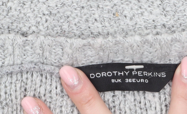 Womens UK Size 8 Dorothy Perkins Grey Pullover Jumper
