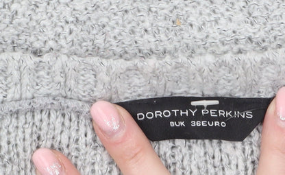 Womens UK Size 8 Dorothy Perkins Grey Pullover Jumper