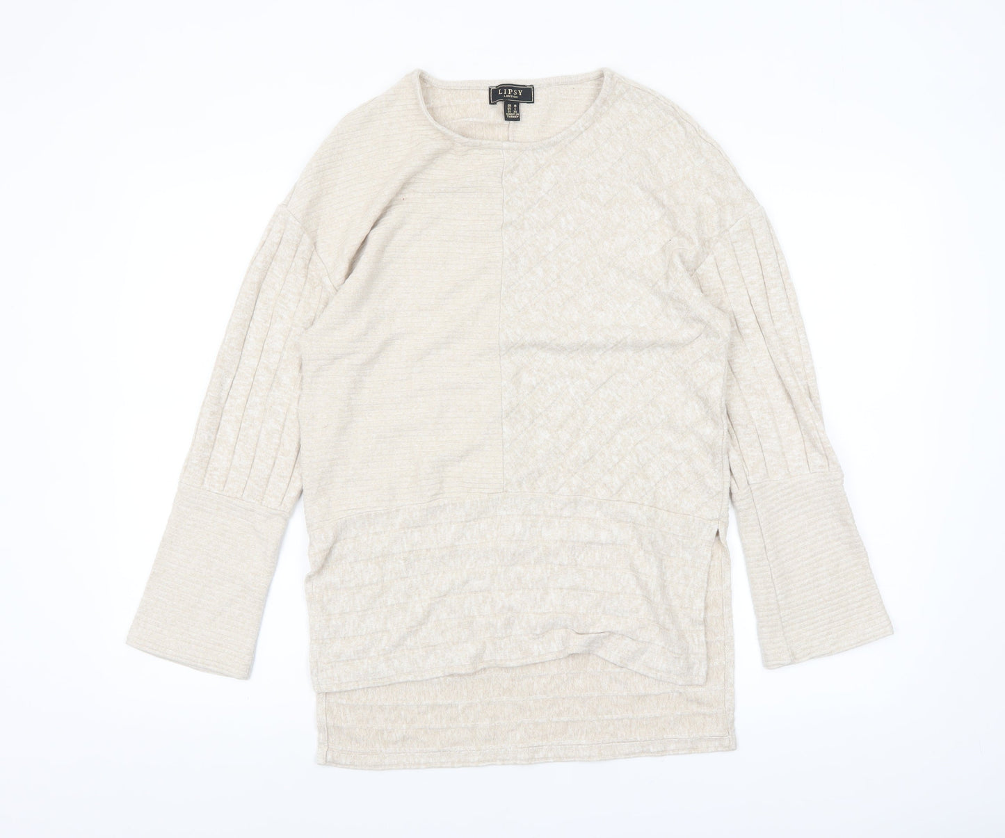 Womens UK Size 10 Lipsy Beige Pullover Jumper