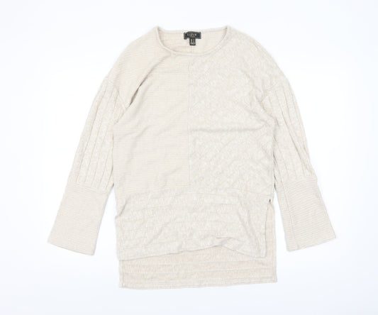Womens UK Size 10 Lipsy Beige Pullover Jumper