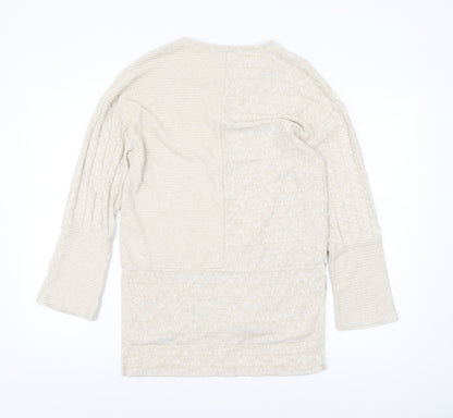 Womens UK Size 10 Lipsy Beige Pullover Jumper