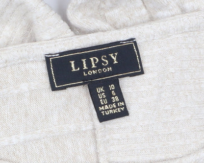 Womens UK Size 10 Lipsy Beige Pullover Jumper