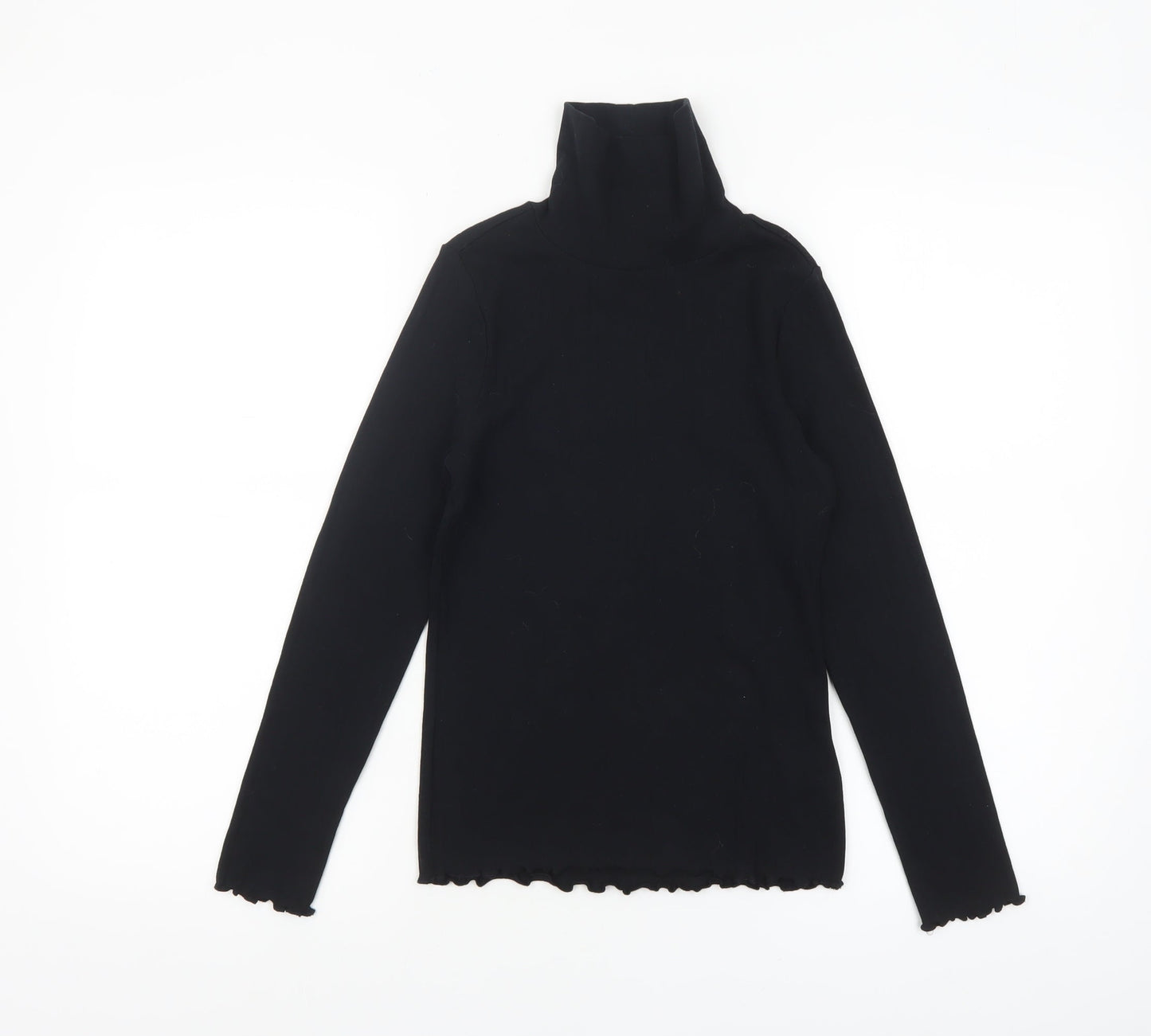 Girls UK Size 10-11 Years Marks and Spencer Black Basic T-Shirt